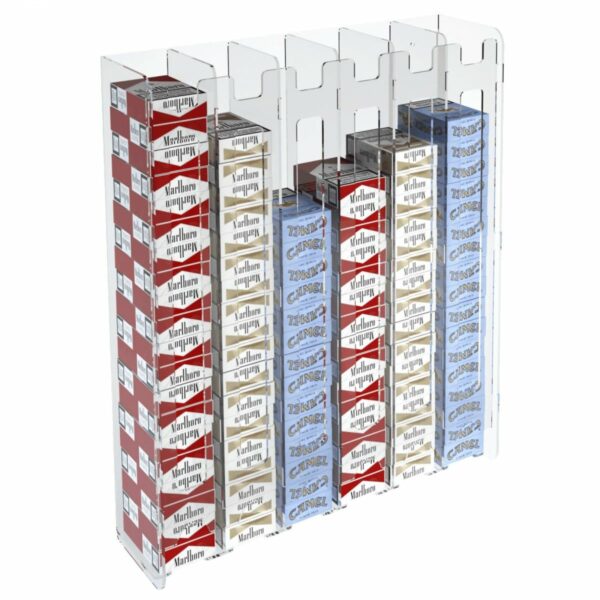 Espositore porta sigarette da parete 6 colonne per pacchetti da 20