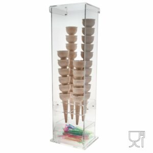 Porta coni gelato in plexiglass trasparente